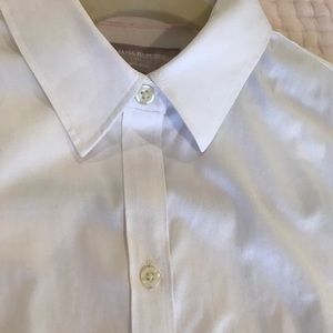 Banana Republic Petite White Non-Iron Button Down